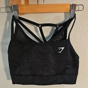 Gymshark Black Strappy Sports Bra Medium Support